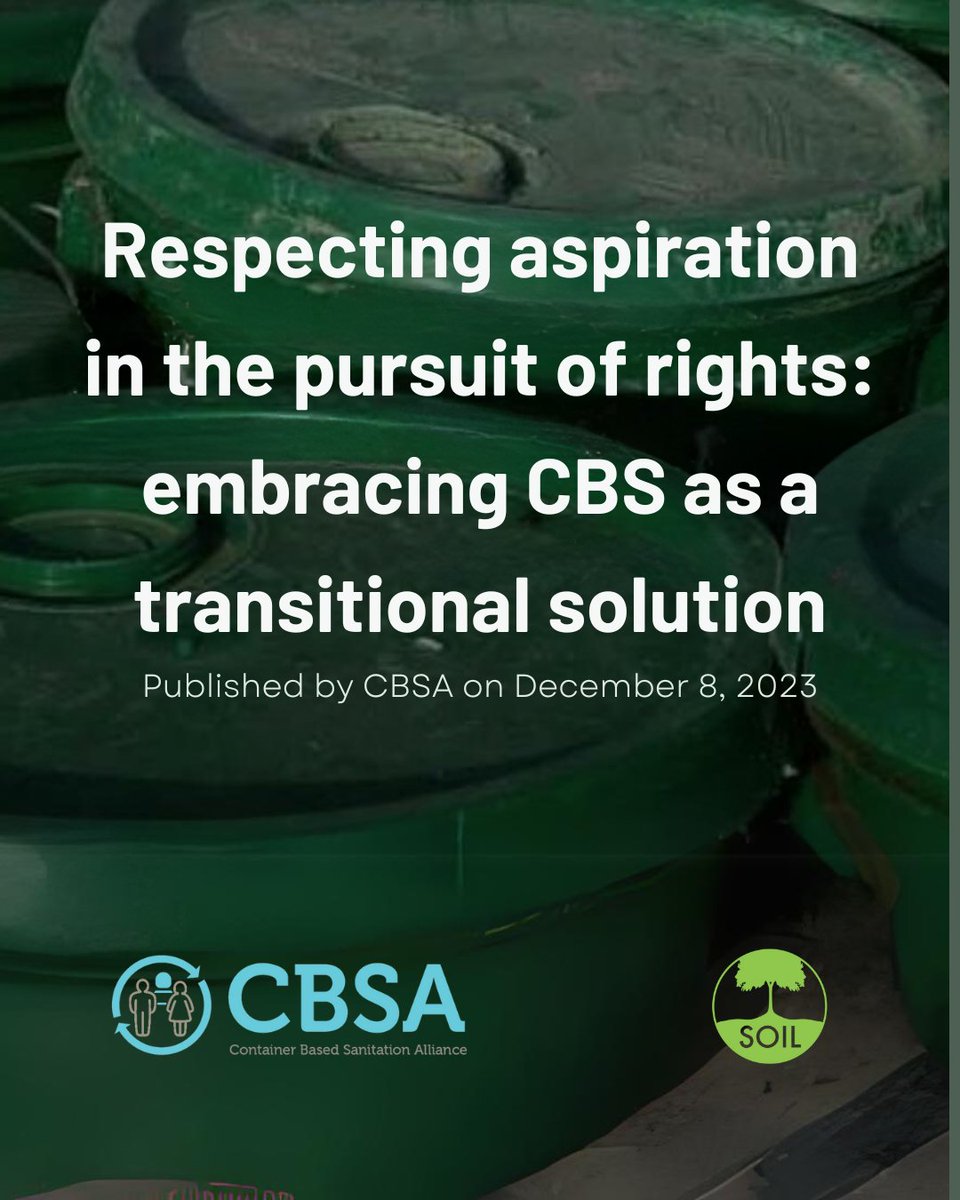 SOIL’s ED, Dr. Sasha Kramer, recently took part in a workshop organized by the <a href="/CBSAglobal/">Container Based Sanitation Alliance</a> &amp; others on human rights &amp; Container-Based Sanitation where she discussed the role of CBS in the path to universal access to sanitation.
Read more &gt;&gt;&gt; bit.ly/48bNYdm