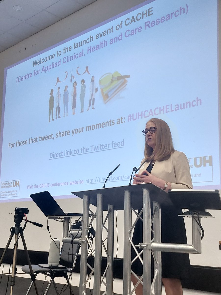 A great day at the #UHCACHELaunch Opening remarks by Professor Jackie Kelly.