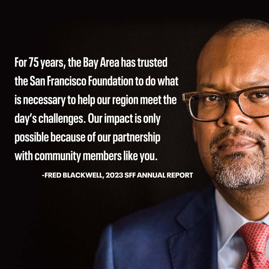 Our annual report celebrates what we have accomplished together with donors and partners. From launching new programs to collaborating on policy initiatives, we create systems and practices rooted in equity and community. See our 2023 Annual Report: sff.org/2023-annual-re…