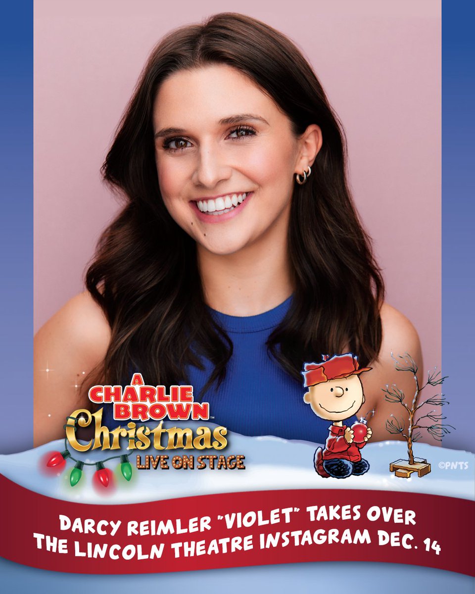 Join Darcy Reimler for an Instagram takeover tomorrow on The Lincoln Theatre Instagram account. #ACharlieBrownChristmas: Live on Stage is coming to Washington D.C. December 18th! 📸💛🎄 IG: thelincolndc
