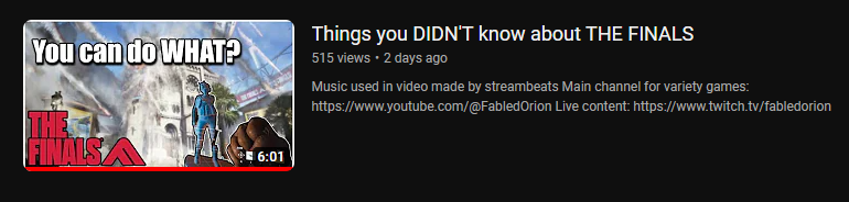 FabledOrion's tweet photo. It has gone past 500 views, which is insane. This would be easier for shorts but considering it's a long form video i wasn't expecting this tbh.  TY😊 https://t.co/Zt0J11gVJM