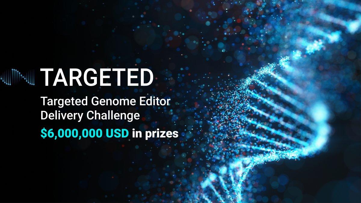 Play your part in revolutionising #GeneEditing! The @NIH is launching Phase 2 of the TARGETED Challenge to improve in vivo delivery technologies for genome editors. Join the elite teams of researchers in the quest for innovative solutions. Learn more: ow.ly/KFE950Qirt1