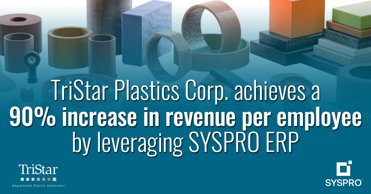 SYSPROAmericas's tweet image. @TriStarPlastics Corp. needed to optimize complex operations while minimizing waste &amp;amp; increasing productivity. By adopting #SYSPROerp, TriStar achieved a two-fold increase in sales &amp;amp; a 90% rise in revenue per employee: hubs.ly/Q02d01zR0

#CustomerSuccess #SayYesToNext