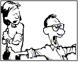 SeamusNua's tweet image. Just came to the startling realization that I, a patent attorney and hobby cyclist who likes to take his kids on "character-building" trips, have become... Calvin's dad.