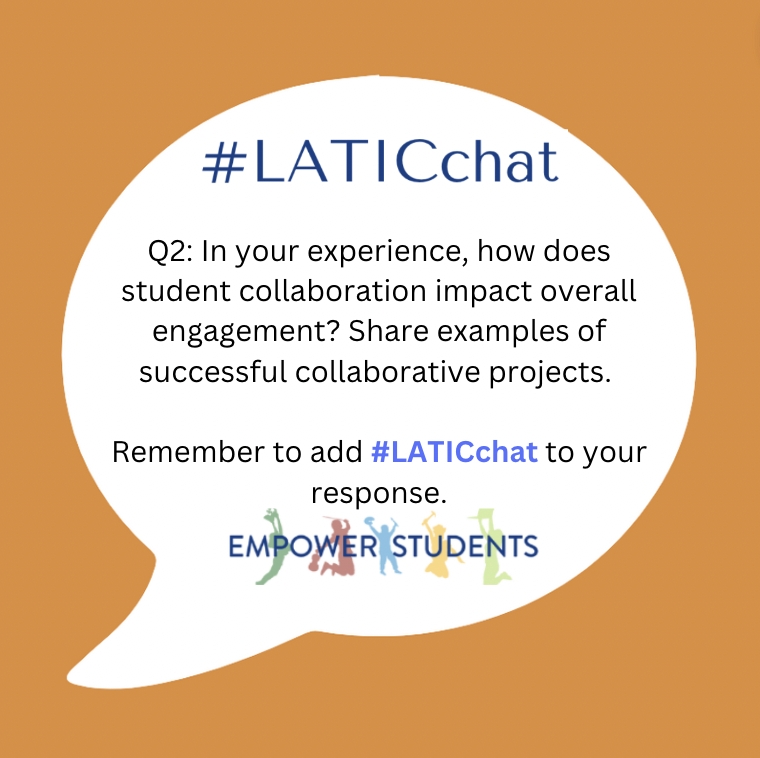 Next up! #lrnchat #educhat #EDUcators #LATICchat