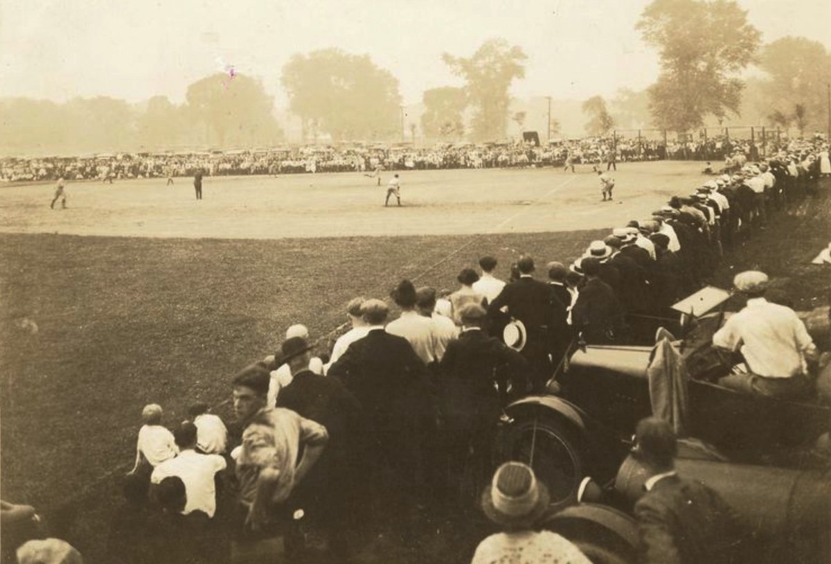 ColtFoundation's tweet image. Parking the automobile at Colt Park to watch a game, 1913. #waybackwednesday