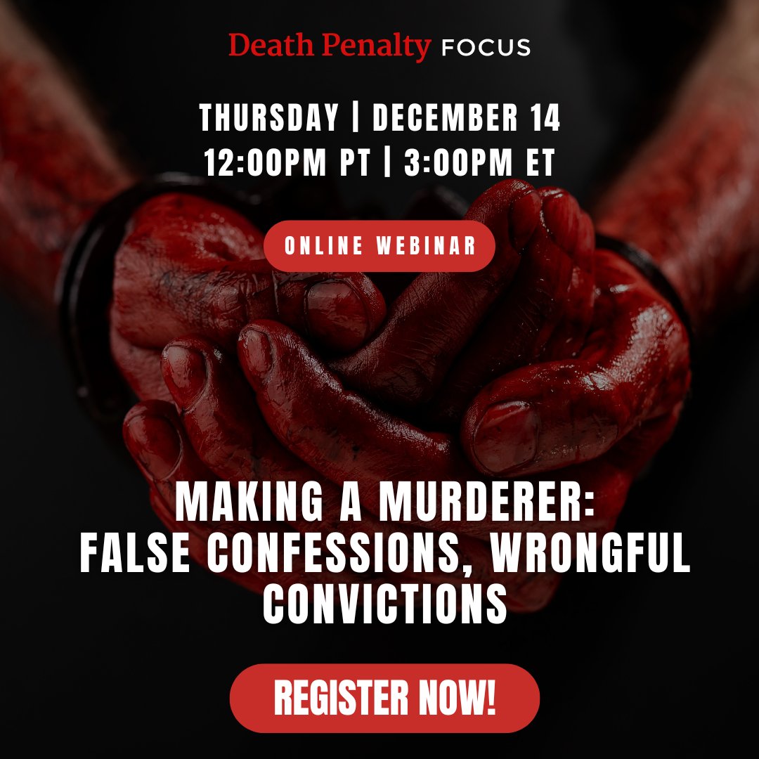 🚨 It's not too late to be part of this eye-opening event!

🔗 Secure your spot and be part of the conversation: bit.ly/3NelyYg

#criminaljusticereform #capitalpunishment #equaljustice #freeourlovedones #prison #socialjustice