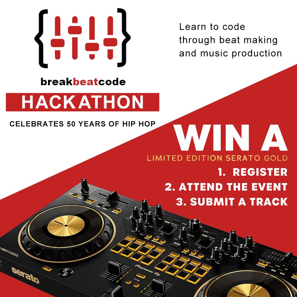 Learn how to make music, code, & get a chance to take home a Limited Edition Serato Gold on 12/16th at the @BreakBeatCode Hackathon! Just REGISTER, ATTEND THE EVENT AND SUBMIT A TRACK AND YOU COULD WIN!! Go to breakbeatco.de/wbls to secure your spot now‼️