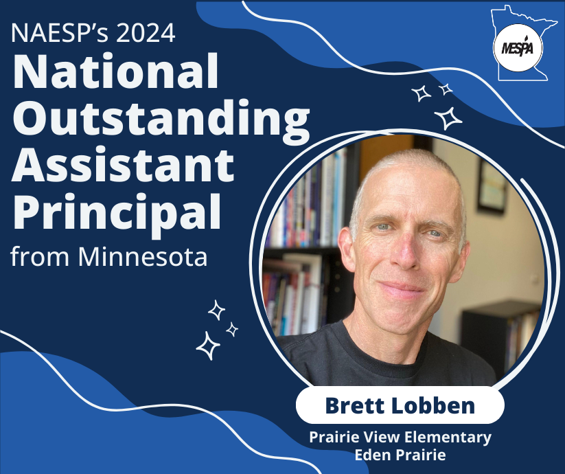 🎉 Huge congrats to @BrettLobben for being named Minnesota's 2024 @NAESP National Outstanding Assistant Principal! 🏆 Your dedication to education and leadership is truly inspiring. Well deserved, Brett! 🌟 #MESPA #LetsGoPV @EPS272