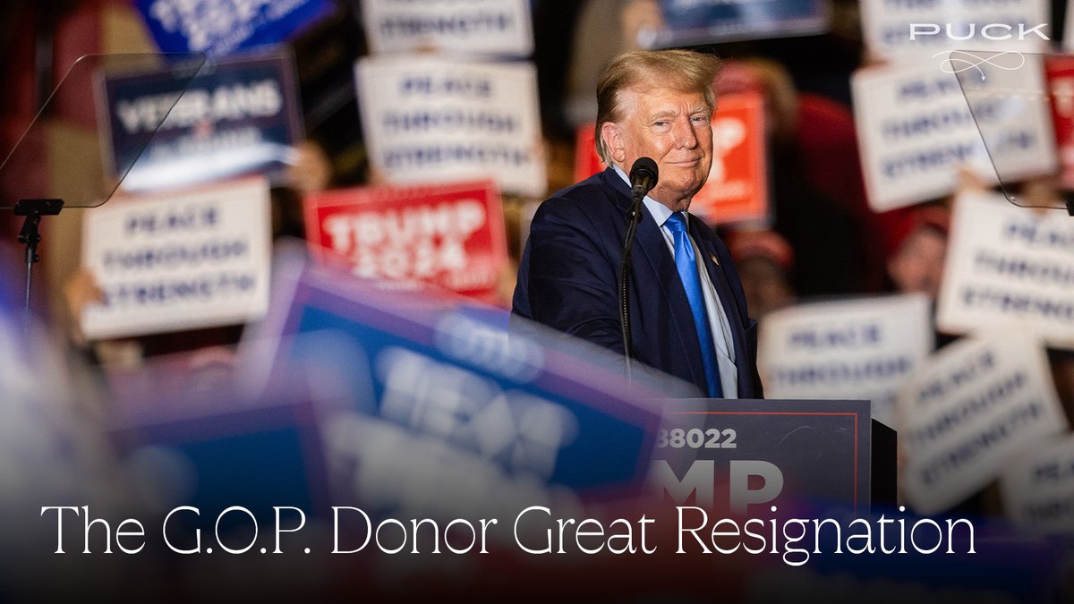 As the countdown to Iowa gets real, the Republican megadonor class is increasingly resistant to burn their cash and end up on Trump’s latest enemies list. Will the cavalry ever come? @teddyschleifer explores. puck.news/the-g-o-p-dono…