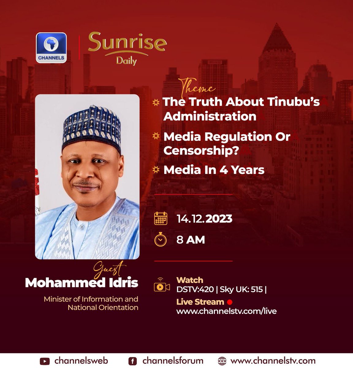 ⁦@sunrisedailynow⁩ ⁦@channelstv⁩ #Media #Governance