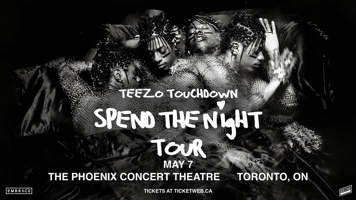 JUST ANNOUNCED: American rapper, singer, and record producer Teezo Touchdown will take over the Phoenix Concert Theatre on May 7th!  Presale: Thurs Dec 14th | Code: IMPOSSIBLE RSVP: tinyurl.com/5n7ck78v