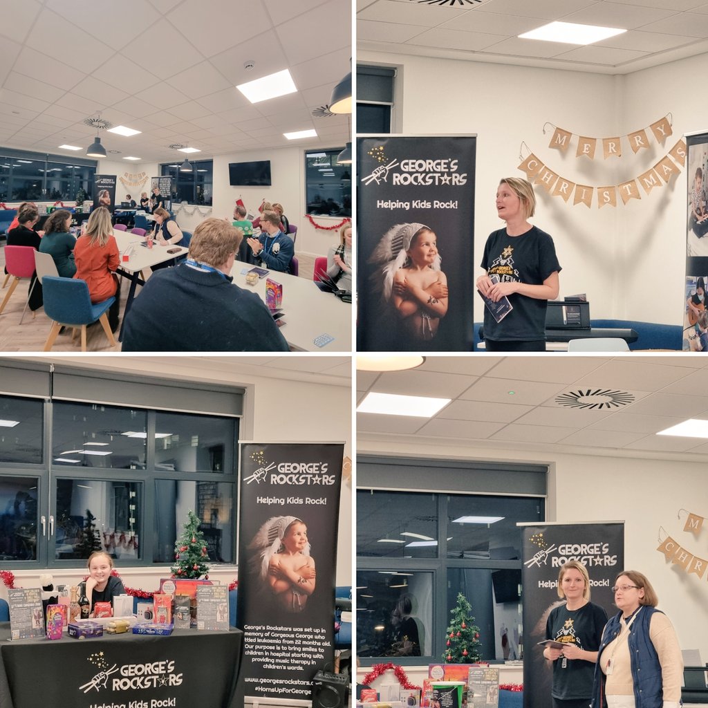Feeling very festive after a wonderful Carol Singalong with the inspirational Amy from @GeorgesRockstar and hosted by <a href="/LaurenHaas12/">Lauren Haas</a> from <a href="/irwinmitchell/">Irwin Mitchell</a> 🎶 🎄 🎅 #LetsMakeChristmasLoud #GeorgesRockstars #MusicForACause #musictherapy #charity