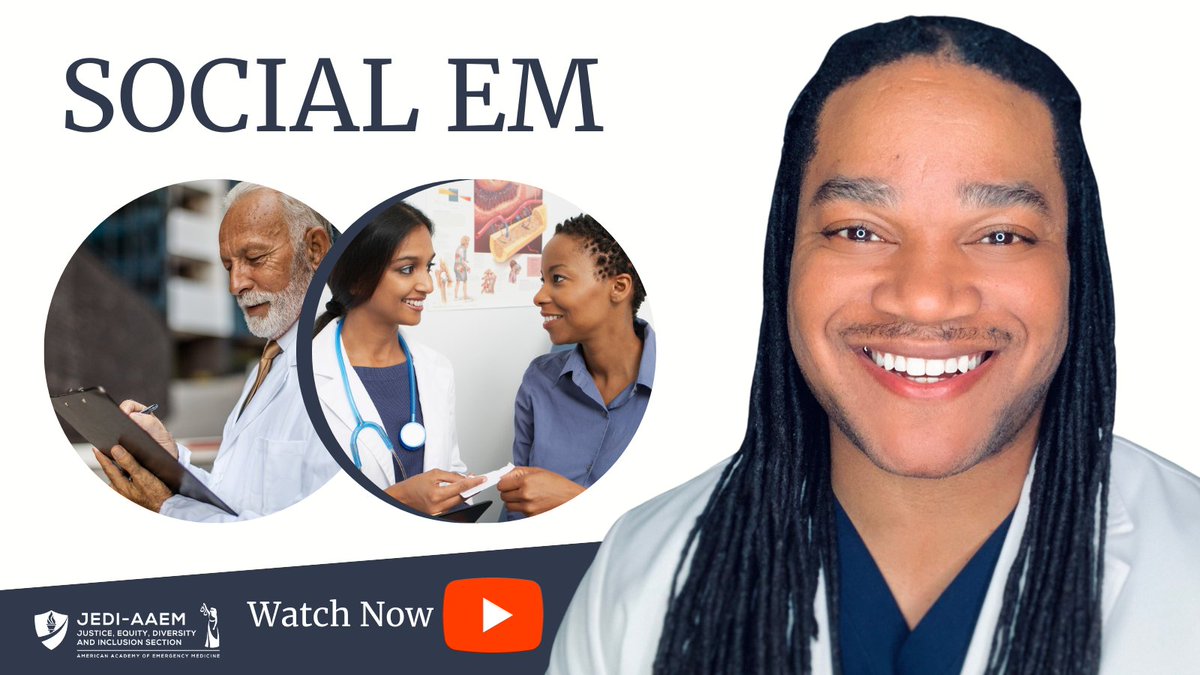 Listen to Italo M. Brown, MD MPH discuss #SocialEM, including topics such as health disparities and health equity. Learning about Social EM is essential to your success in #EmergencyMedicine! Watch Now: youtu.be/11ghpCJkB8w #JEDIAAEM #DiversityInMedcine #MedTwitter