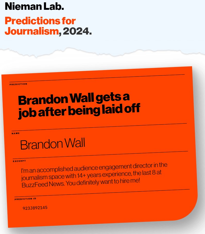 Excited to share my prediction for journalism in 2024!