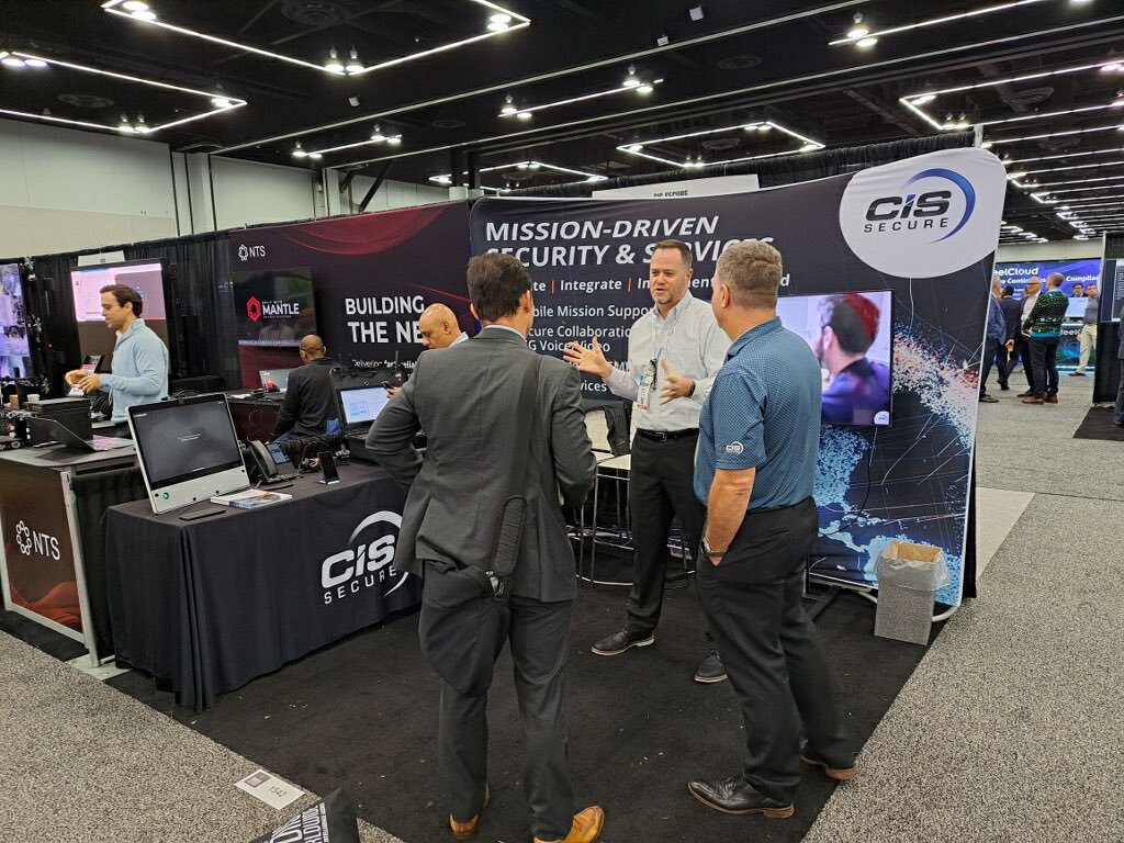 CISSecure's tweet image. It&apos;s been a great first day at DoDIlS Worldwide Conference. We’ve enjoyed sharing CIS Secure&apos;s portfolio of products, platforms, services and solutions that support mission-driven collaboration, tactical communications and personal mobility with attendees! 
#dodiis2023