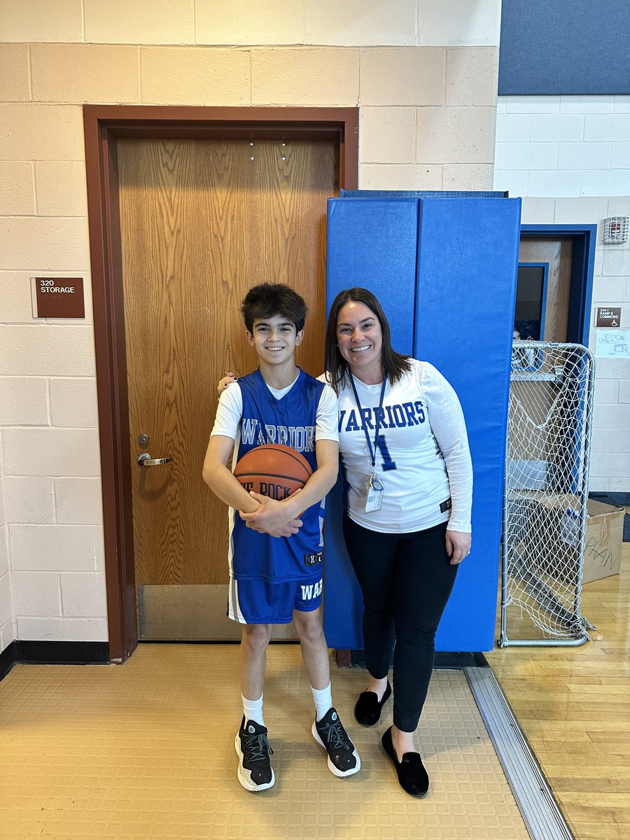 My favorite basketball tradition: my jersey, your impact. Thanks for kicking off the season with me, Ryan! Go Warriors!! <a href="/Warrior_News/">Markham Place School</a>