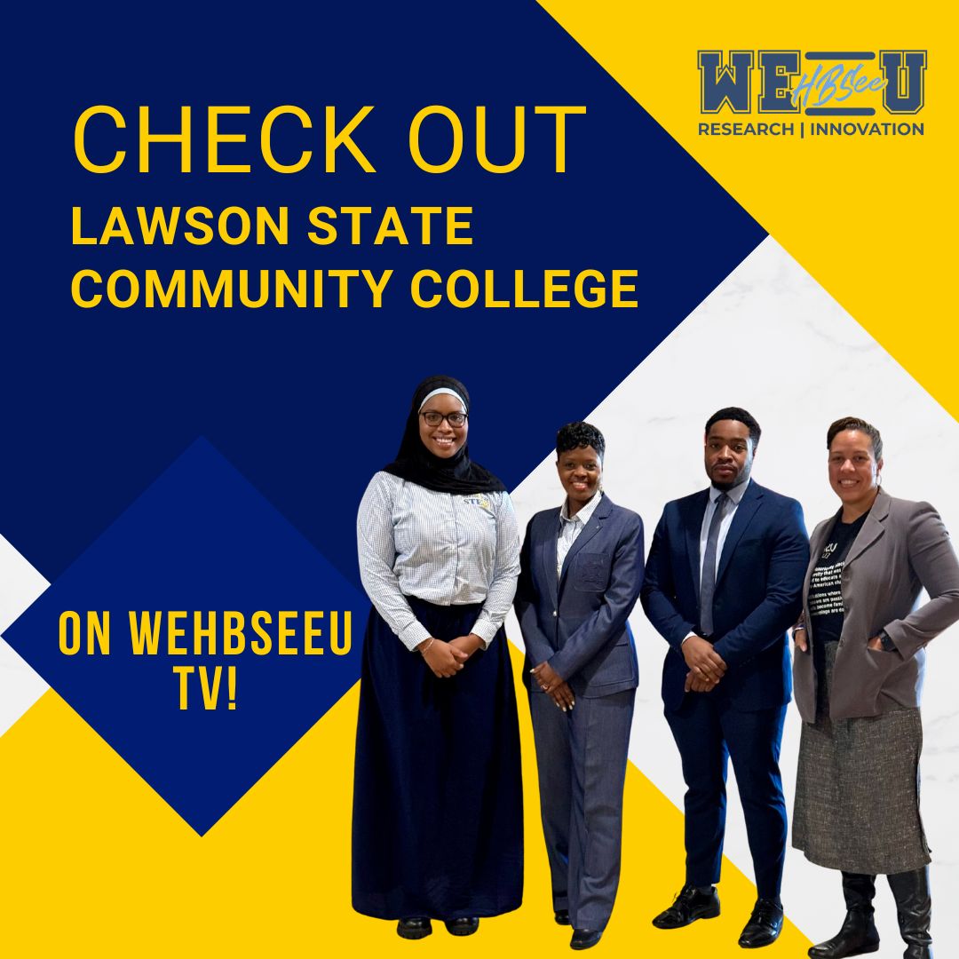 Take a look at the incredible students from @LawsonStateCCon WeHBSeeU TV! #WEHBSEEUTV #HBCU  #hbcualumni #hbcubuzz #hbcumade #stemeducation #stemcareers #Innovation #talkshow #hbcushow