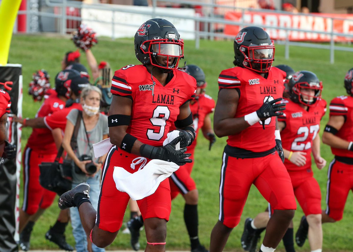 After a Great conversation with @coachmac_22 , I’m truly blessed to receive a division 1 offer from The Lamar University Cardinals @Callie_Cam @CoachJoeWillis #Boomtownboys💥