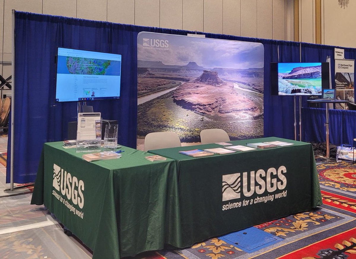 Hey, #CRWUA2023 attendees!  Looking to explore the latest #ColoradoRiver Basin science? Swing by Booth 11 in the Exhibit Hall to learn about the latest in USGS #drought science and our exciting new collaboration portal.