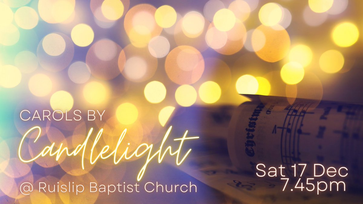 This Sunday we hope you can join us for at least one of our carol services!
 
Our Family Carols by Candlelight service is this Sunday at 6pm followed by our traditional Carol Service at 7.45pm.

We're serving free refreshments between the services. We really hope you can join us!