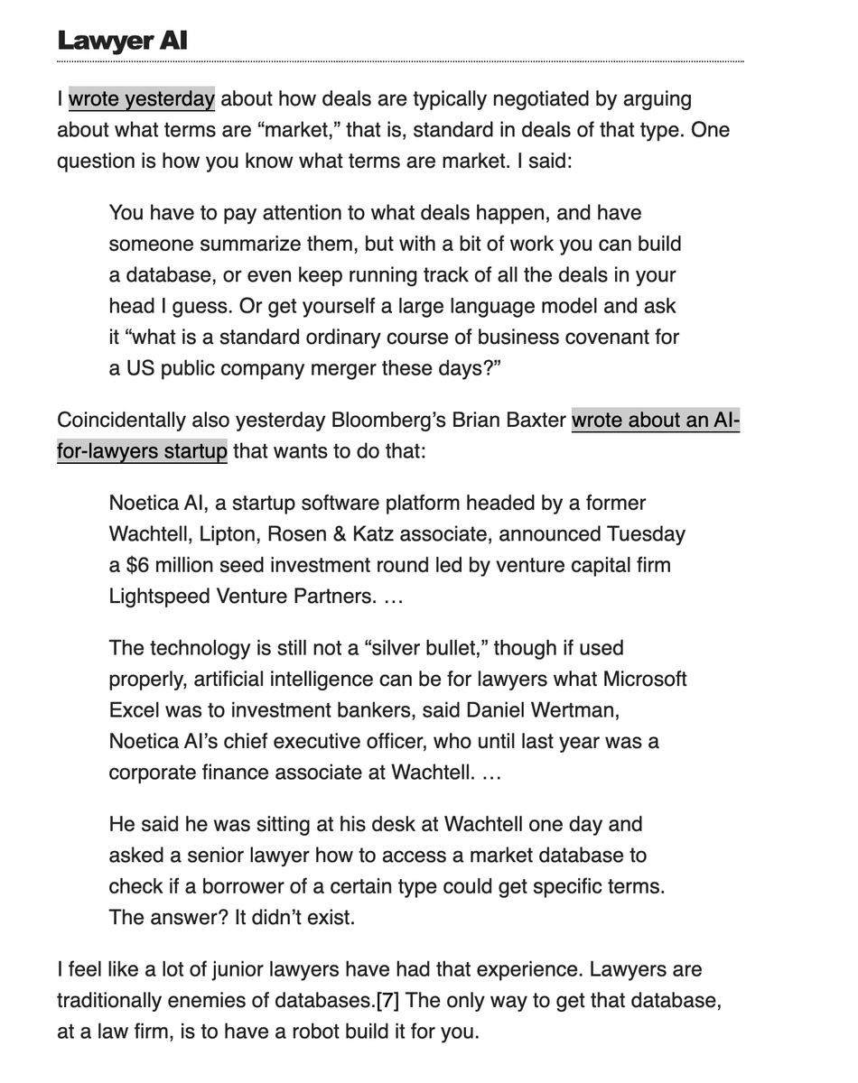 Justin M. Overdorff (@jmover) on Twitter photo Achievement unlocked. <a href="/matt_levine/">Matt Levine</a> covering our <a href="/NoeticaAI/">Noetica AI</a> seed investment in his daily MoneyStuff newsletter // <a href="/seisler1/">Sam Eisler</a>
This is my version of scoring tickets to The Eras Tour.
bloomberg.com/opinion/articl… Achievement unlocked. <a href="/matt_levine/">Matt Levine</a> covering our <a href="/NoeticaAI/">Noetica AI</a> seed investment in his daily MoneyStuff newsletter // <a href="/seisler1/">Sam Eisler</a>
This is my version of scoring tickets to The Eras Tour.
bloomberg.com/opinion/articl…