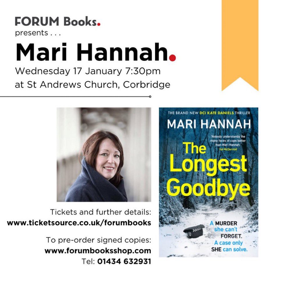 Hold on to your Mari Christmas hats! 🥳 @ForumBooks are launching #TheLongestGoodbye on Jan 17. We’re celebrating @DCIKateDaniels 9 & my 15th book birthday! 🎈🥂🎂 ticketsource.co.uk/whats-on/the-c… Can’t make it, but want a signed copy? Go 👉 bit.ly/3Nq0sWU @AMHeathLtd @orionbooks