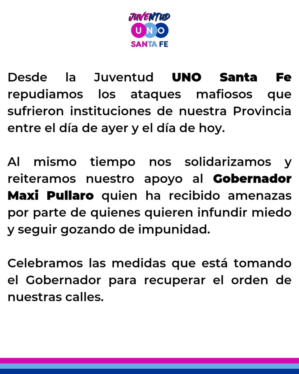 El Gobernador <a href="/maxipullaro/">Maximiliano Pullaro</a> no está solo, tiene el apoyo de todos los santafesinos de bien.