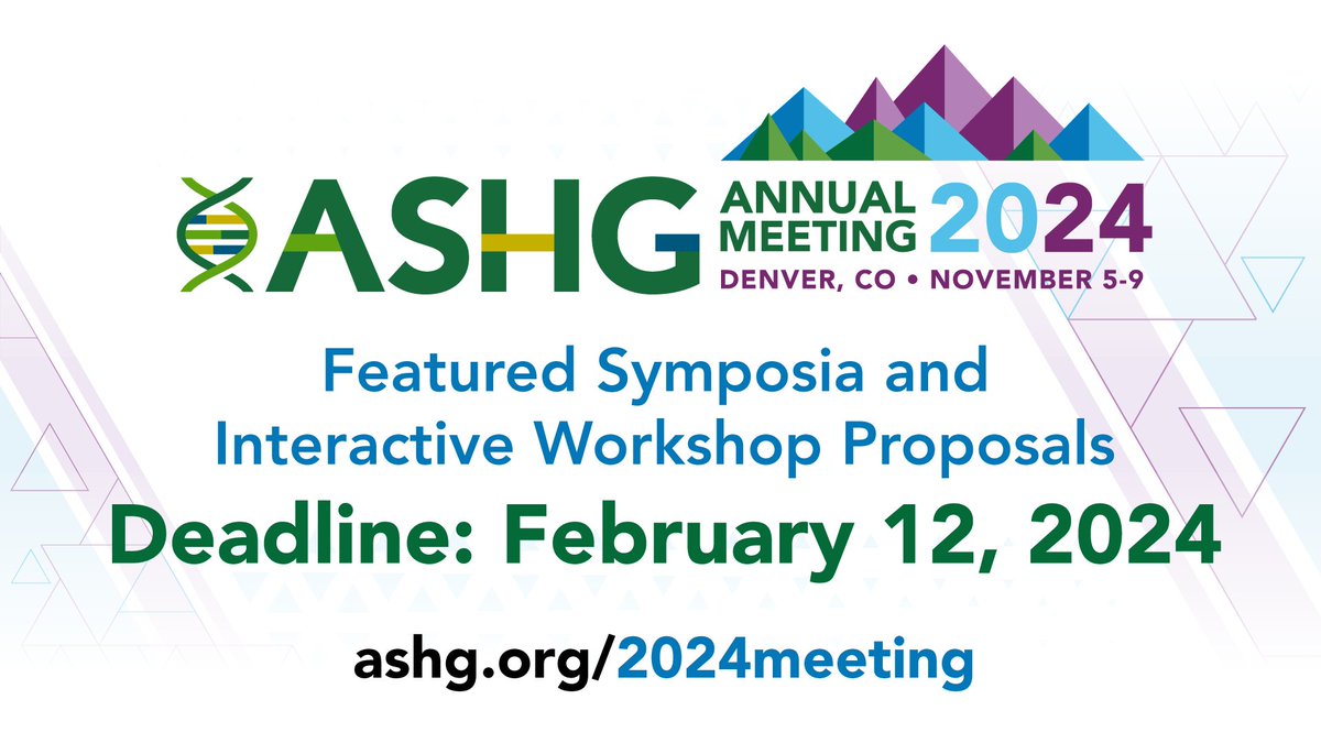 The submission site is up for #ASHG24 Featured Symposia (formerly Invited Sessions). Proposals require four speakers and two moderators, once of which must be a trainee! If you have questions about writing a proposal as a trainee, please reach out! #ASHGtrainee