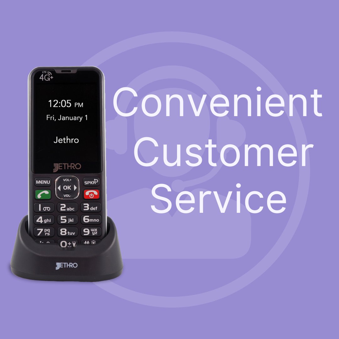 Have a question about your SC490? Don’t worry! With our convenient customer service, we are always here for your questions. #Jethro #jethromobile #seniorcellphone #seniortech #tech #cellphone #customerservice