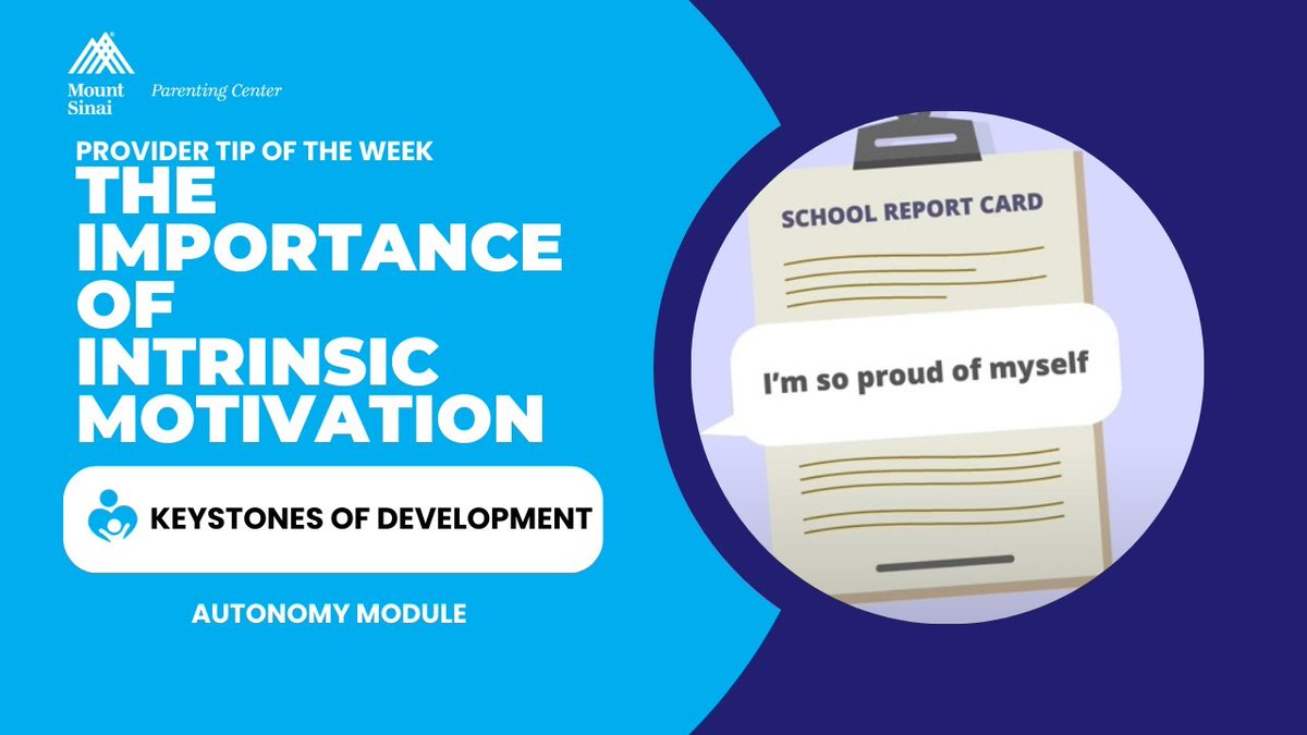 When children are intrinsically motivated, it means they are eager to do and perform based on their own pleasure in accomplishment, rather than the appeal of external rewards: youtu.be/IgK_Yn-mqbo