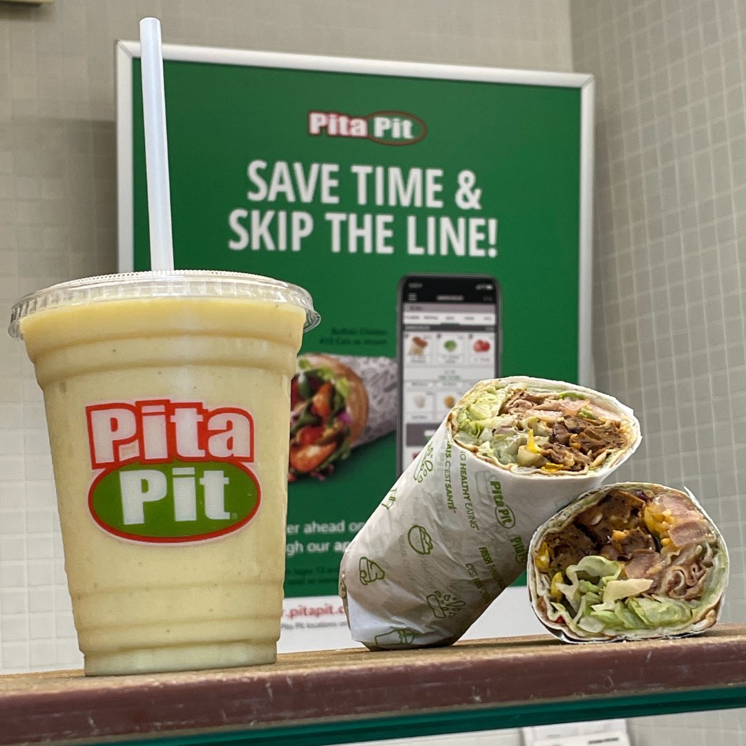 Skip the vending machine and visit Pita Pit in the Rec Centre to grab a fresh, healthy and delicious lunch! Check out our daily specials for an option that’s sure to make your stomach AND your wallet happy 💸