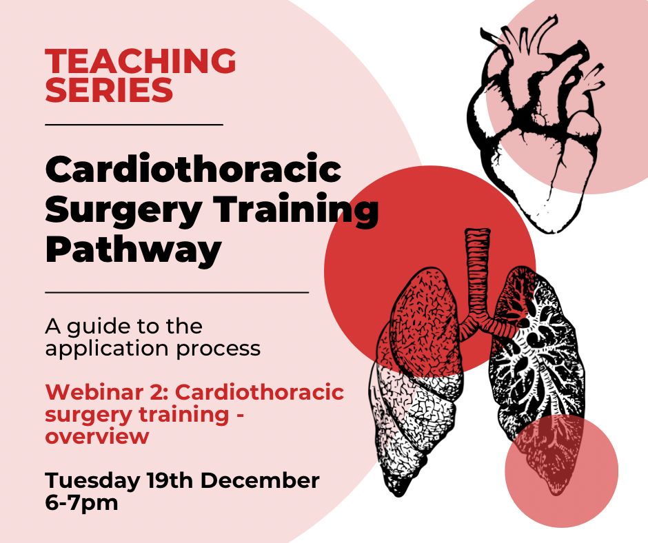⭐️WEBINAR 2: Tuesday 19th December at 6pm This month’s webinar will cover life as a trainee from both thoracic and cardiac perspectives! This is a FREE teaching series open to all MEDICAL STUDENTS and QUALIFIED DOCTORS⭐️ Sign up: app.medall.org/event-listings…