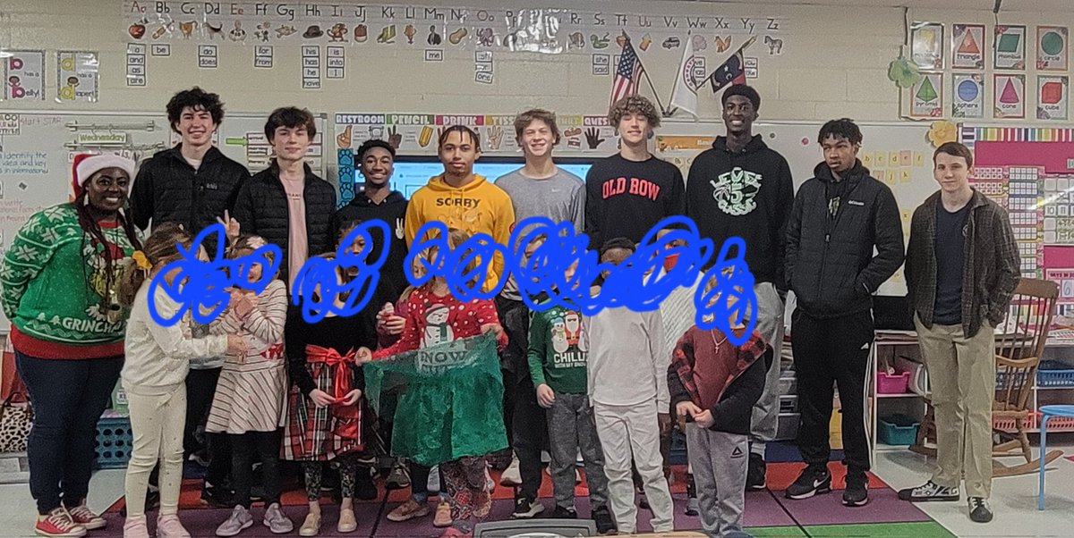 WBusenlehner's tweet image. My students got a kick out of having some of the Northwood Basketball players read to them and stop by and visit. #ourPES @PboroElementary