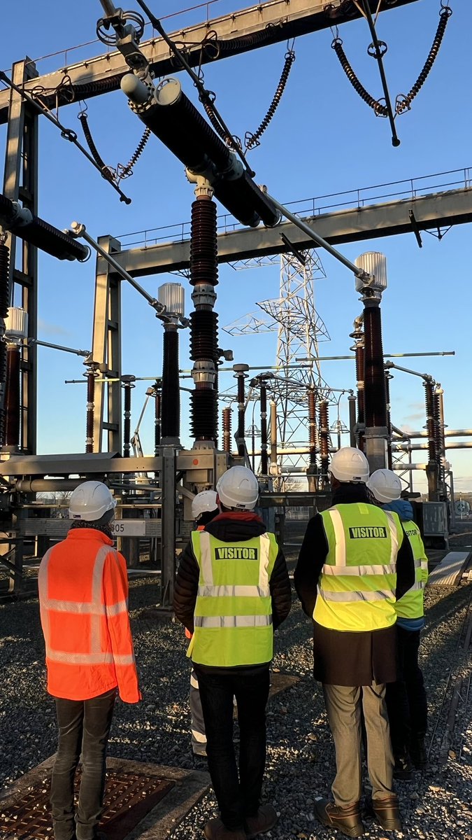 ⚡️ First time inside a 400kV Substation ⚡️ Thanks to @nationalgrid Transmission and @SSETransmission for arranging the site tour around the Deeside Centre for Innovation today as part of a User Group workshop for the SIF alpha REACT project. #ofgemsif #gridconnections
