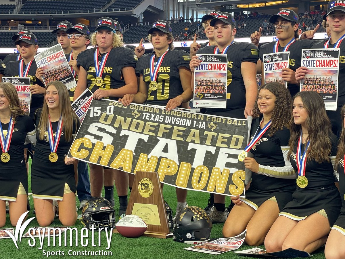 Congratulations to @IsdGordon for winning the Conf. 1A Div. I UIL State Football Championships! As an Official #UILSponsor, #Symmetry was proud to present a commemorative football celebrating the hard work of these coaches and athletes! Congratulations on your victory!