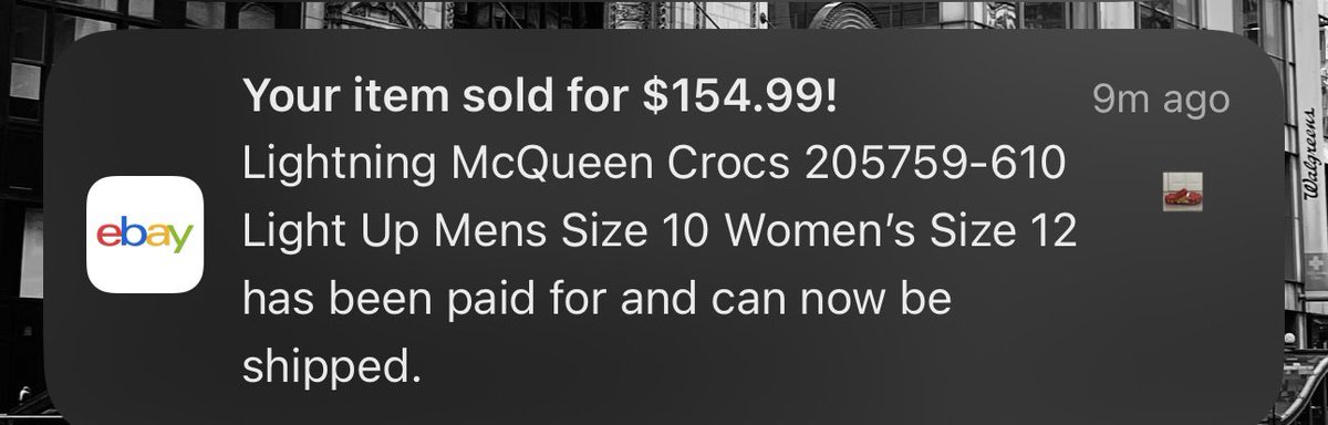 The raffle for the Lightning McQueen Crocs in men's sizing is now