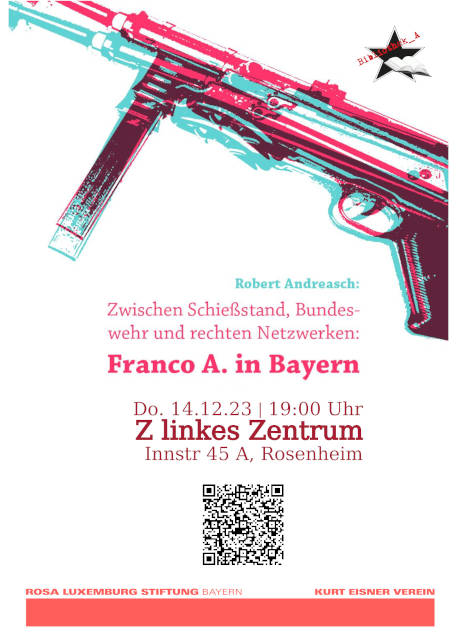Bibliothek_A (@bibliothek_a) on Twitter photo Morgen (Donnerstag - 14.12.23 ) referiert <a href="/robertandreasch/">Robert Andreasch</a> (<a href="/aida_archiv/">a.i.d.a. Archiv</a> ) bei uns zum Thema „ Zwischen Schießstand, #Bundeswehr und rechten Netzwerken: #FrancoA. in #Bayern“. Beginn: 19:00 im linken Zentrum (Innstr. 45a, #Rosenheim) -> bibliotheka.rosenheim.social/2023/11/03/do-… #antifa Morgen (Donnerstag - 14.12.23 ) referiert <a href="/robertandreasch/">Robert Andreasch</a> (<a href="/aida_archiv/">a.i.d.a. Archiv</a> ) bei uns zum Thema „ Zwischen Schießstand, #Bundeswehr und rechten Netzwerken: #FrancoA. in #Bayern“. Beginn: 19:00 im linken Zentrum (Innstr. 45a, #Rosenheim) -> bibliotheka.rosenheim.social/2023/11/03/do-… #antifa