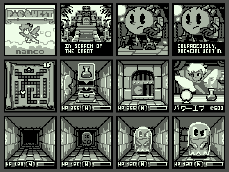 64x64 pixel dungeon crawler. Pac-quest.
Featuring Pac🟡Girl
