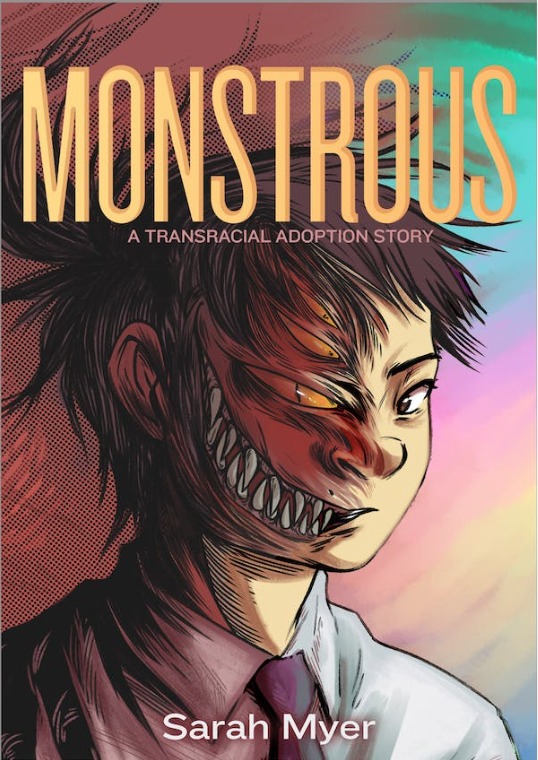 As a Round 1 judge, I'm reading for the #CYBILS2023 #graphicnovel prize & sharing my reads as I go along, in no particular order @CybilsAwards @bookgoil Day 44🇰🇷🇺🇸🖍️👾 Monstrous by @SMyerComics @01FirstSecond #YA #kidlit