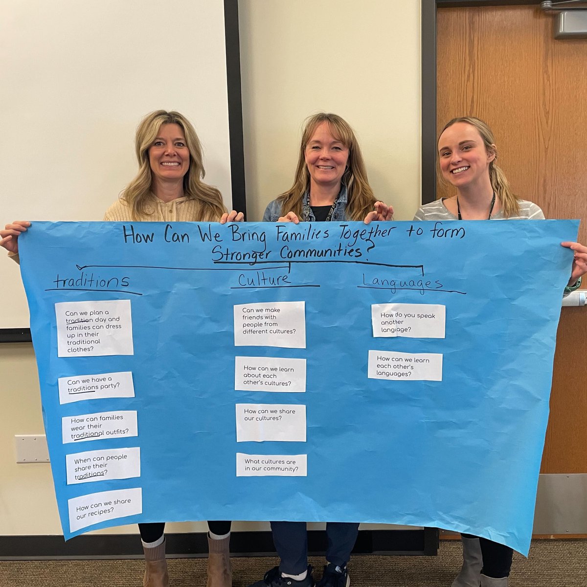 Check out this QFT created by first-grade students at @CCSDK12! 🤩 Thanks to teacher Tobi Dattilo (center) and her fellow educators for sharing this example and how she supported her young learners through the QFT process. 👏 (@RightQuestion—check this out! 👀 )