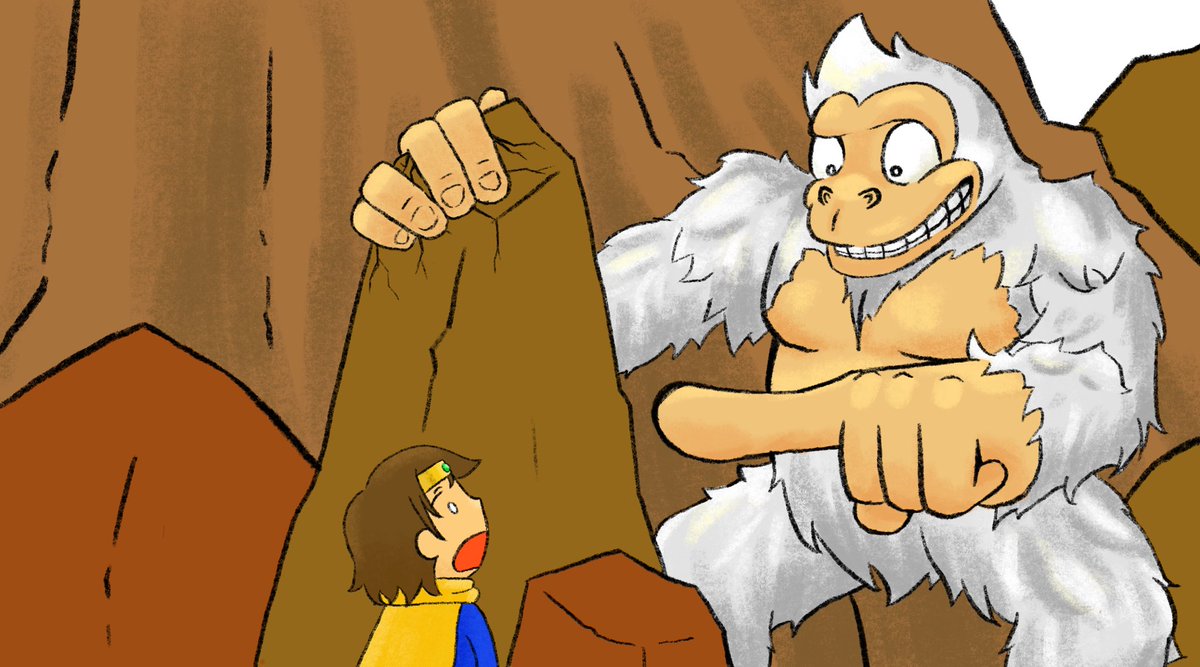 【絵本作成中】
おはようございます☀

次の敵は白ゴリラ🦍
これでやっと全体の半分くらい？？🙄