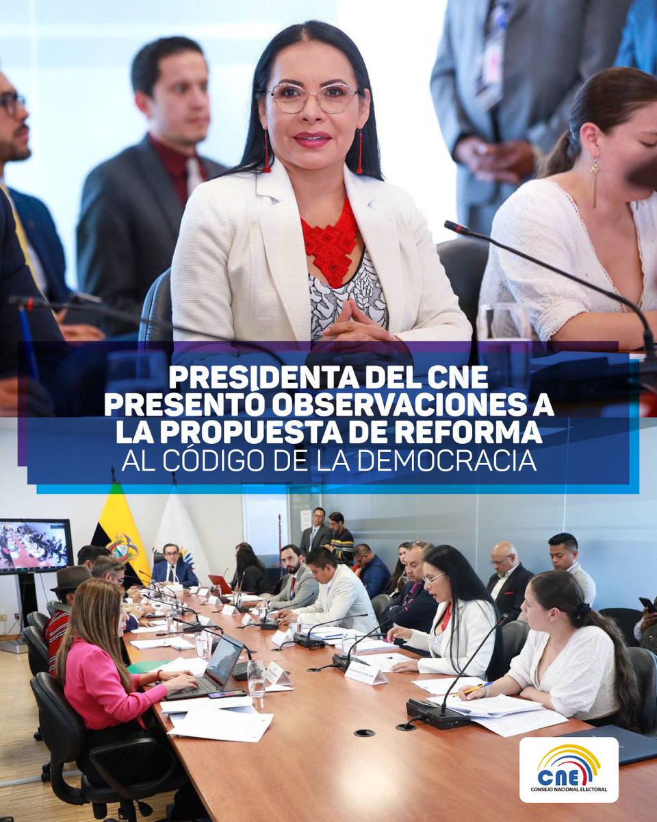 BOLETÍN📌 | Nuestra presidenta, @DianaAtamaint, acudió hoy a la Comisión de @JusticiaAN de la @AsambleaEcuador, donde presentó observaciones a la propuesta de reforma al #CódigoDemocracia. Los detalles ➡️📃 bit.ly/RefCodDemoc