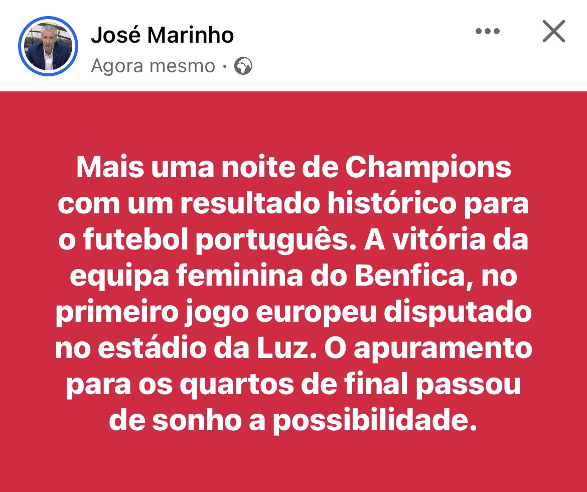 Benfica vai disputar jogo da Champions feminina no Estádio da Luz