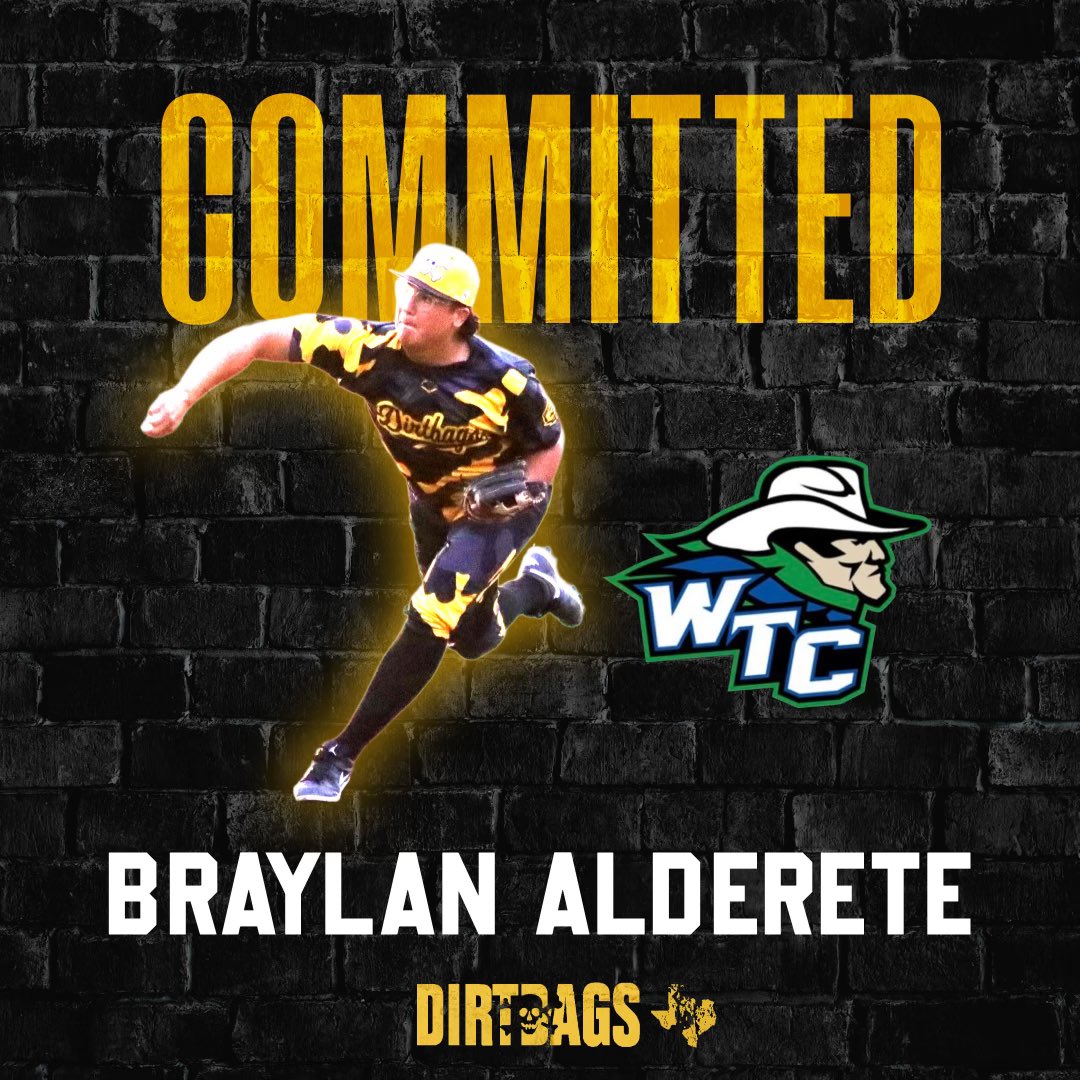 Congratulations to Class of 2024 @braylan_ald (Braylan Alderete) on his commitment to @WTCbaseball (Western Texas College.) ☠️ ➖➖➖➖➖➖➖➖➖➖➖➖➖ #dirtbag🆙 #damndirtbags #dirtbagstx