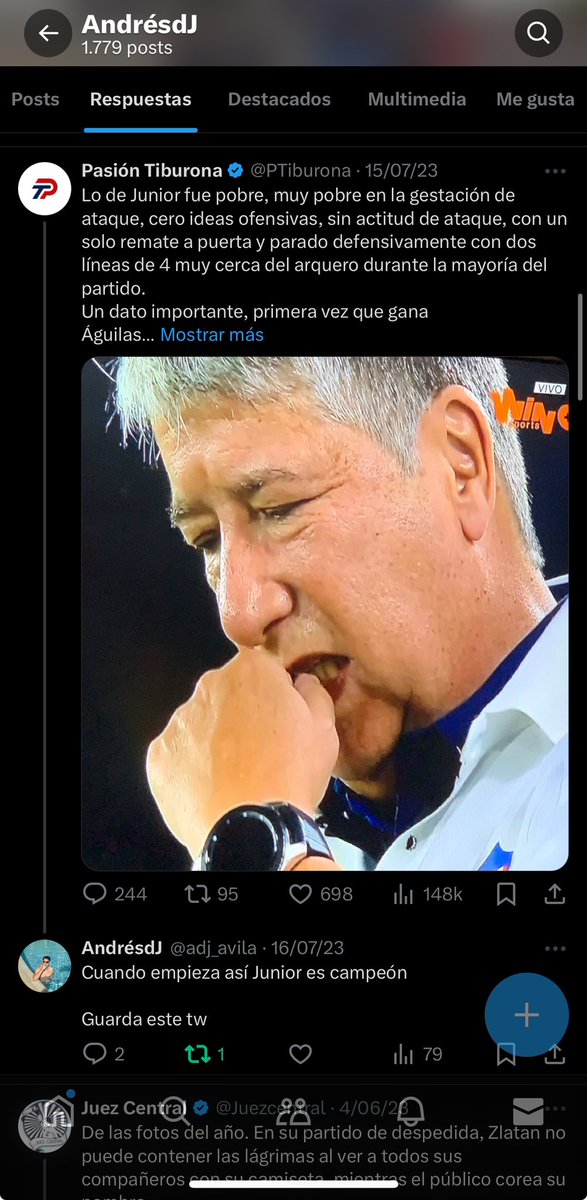 Guarden este tw les dije <a href="/PTiburona/">Pasión Tiburona</a> <a href="/JuniorClubSA/">Junior FC</a> “cuando empieza así, junior es campeón” 
#ajuniortienesquematarlo