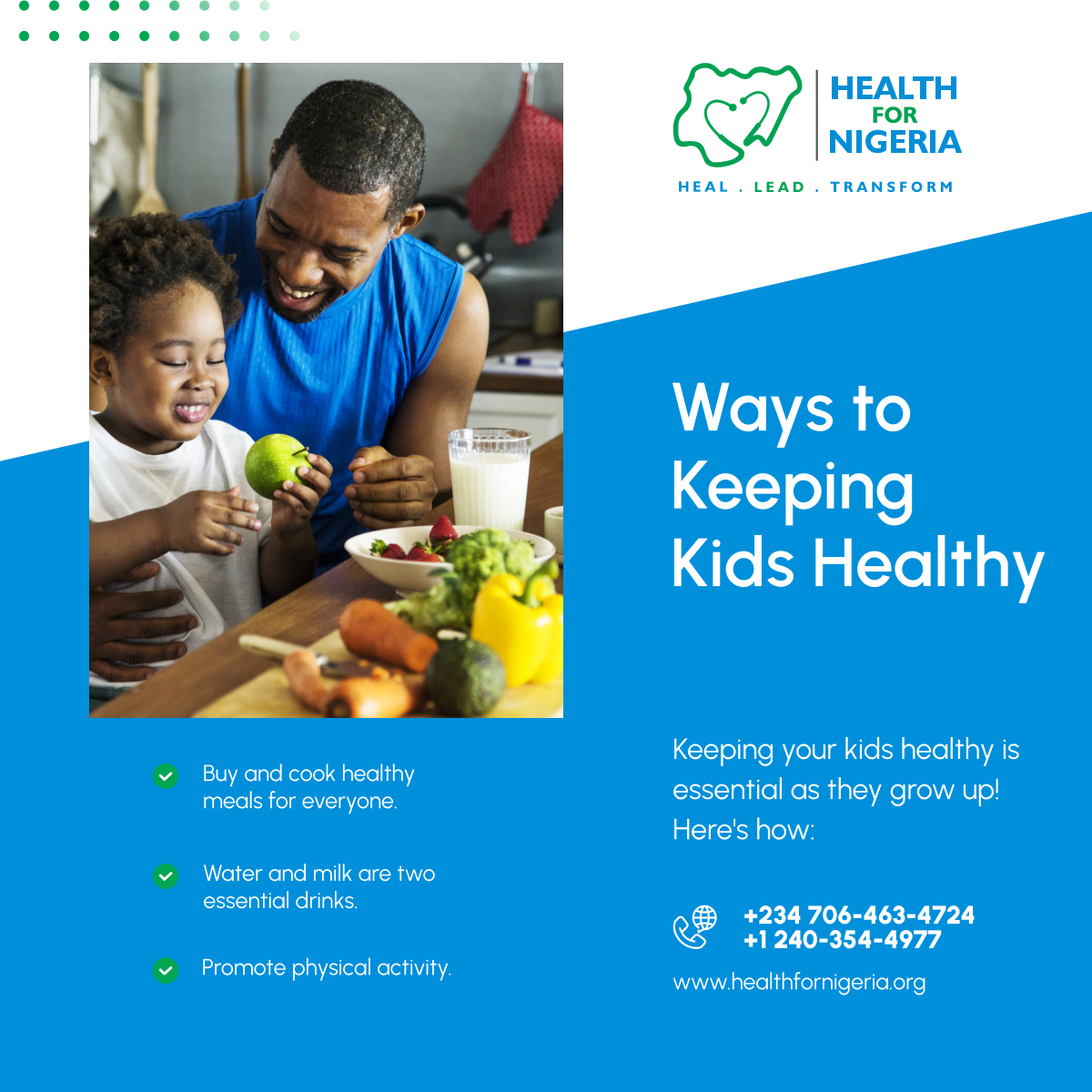 Read more about how you can promote healthy lifestyle practices for your kids and the whole family here: tinyurl.com/2vu35pmv

#HealthyLifestyle #Kids #CharityOrganization #HealthForNigeria
