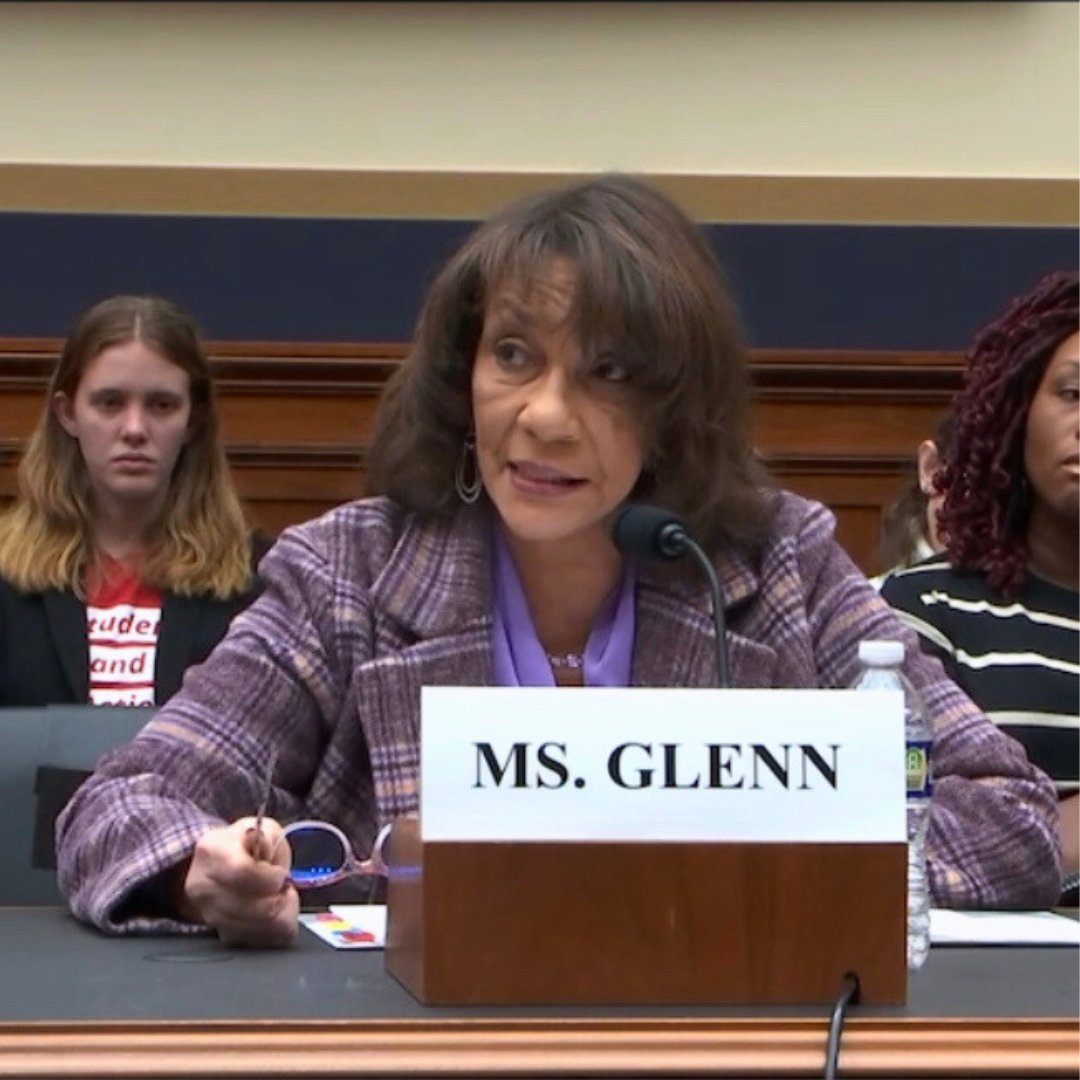 Today, our Survivor Justice Action President, @ruthmglenn, fearlessly addressed the House Judiciary Committee, highlighting the stark reality: the presence of a gun makes it 5x more likely for a woman to be killed by an abusive partner. Let's mobilize for change. #EndDVNow