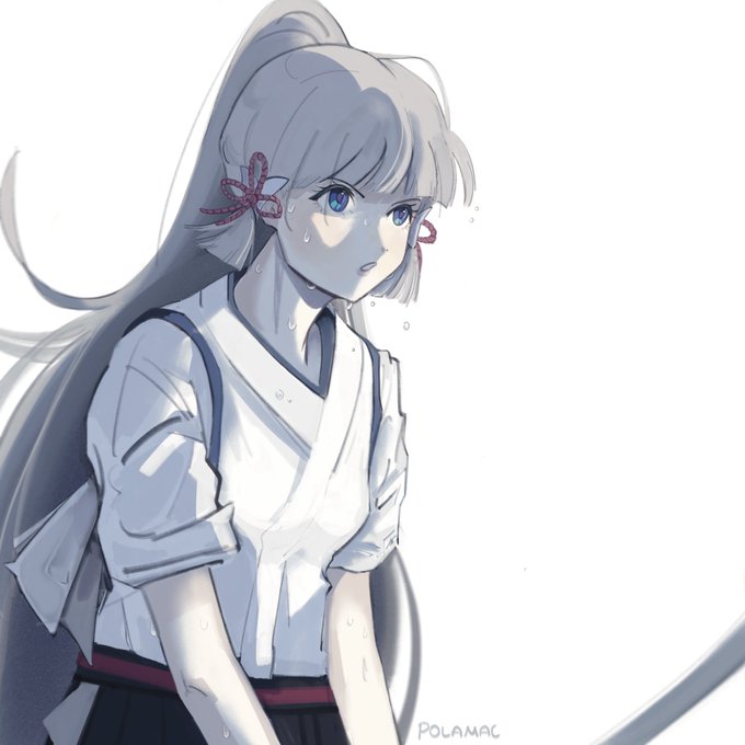 「kamisato ayaka white background」Fan Art(Latest)