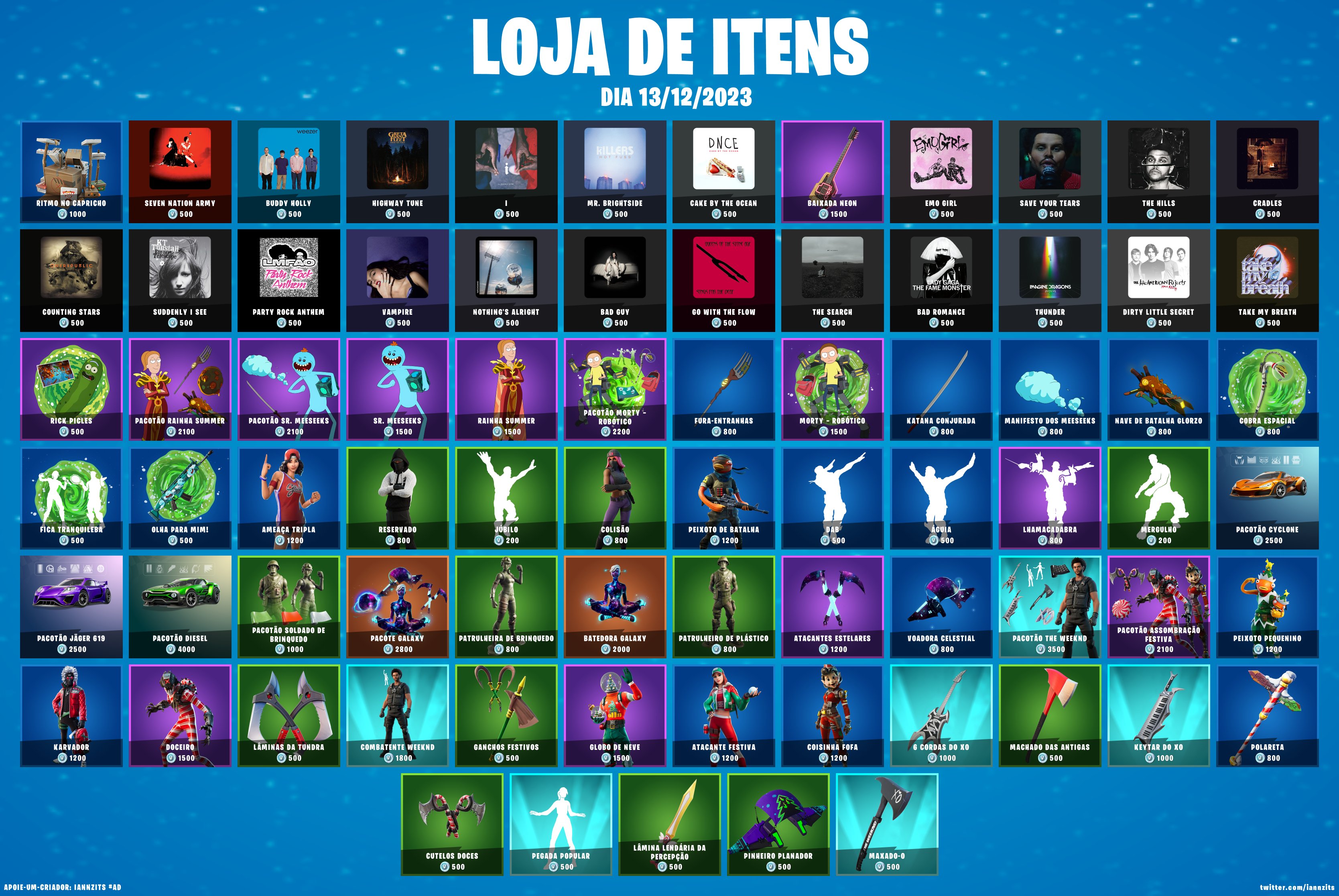 iannzits on X: 🛒 #Fortnite Loja de Itens